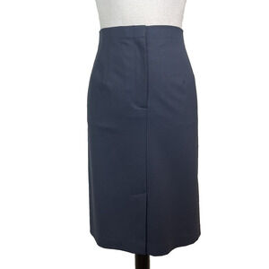 Talbots Skirt size 8 Petite Gray Wool Straight Knee Stretch Career Suit Career